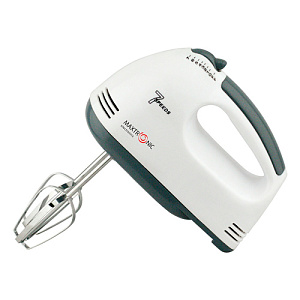 Миксер MAXTRONIC MAX-LY-610, 180Вт, без чаши, 7 скоростей, белый с темно-серым
