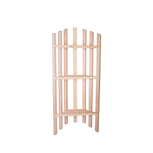Полка для бани 3 яруса угловая 76*33*11см, липа, Банные штучки, 1/4