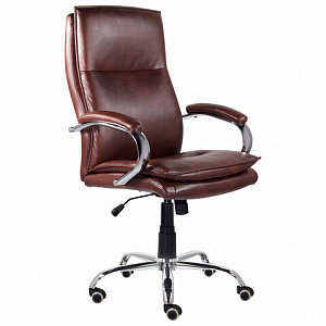 Кресло офисное BRABIX PREMIUM, Cuba EX-542,  экокожа, коричневое, 532550