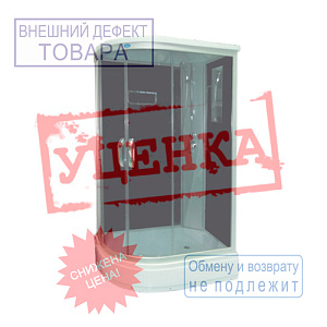 Душевая кабина 120*80*215см ВМ 8824R, низ. поддон-25 см, перед. ст- тонированные, задние ст- черная УЦЕНКА, скол и царапины