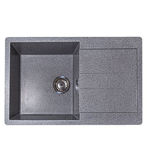 Мойка каменная GranAlliance G-40 77х49см, темно-серый, 1/1
