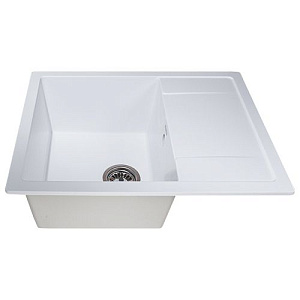 Мойка каменная GranAlliance G-25 64х50см, молочный, 1/1