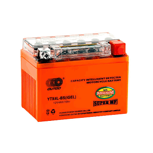 Аккумулятор OUTDO UTX4L-BS iGEL, 12В, 4А/ч, гелевый, обратная полярность