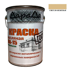 Краска МА-15 натуральная 25кг, ДАРАДА, ГОСТ светло-бежевый, 1/1