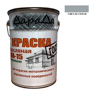 Краска МА-15 натуральная 25кг, ДАРАДА, ГОСТ светло-серый, 1/1