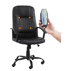 Кресло офисное BRABIX, Device MS-002,  4 массажных модуля, экокожа, черное, 532520