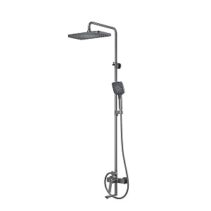 Душевая система 35к IDDIS PARGM3Fi06, Parker, лейка, Тропический душ, ГРАФИТ матовый