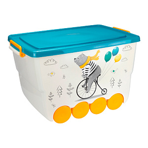 Ящик для игрушек 50 л IDEA ОКТО М 2551, медведь