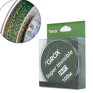 Леска нить GROX Super invisible 3D хамелеон 0,22х100м, 6,5кг 1/500