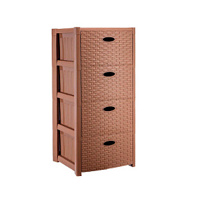 Комод 4-х секц СТИЛЬ РОТАНГ, коричневый ротанг, 1/1