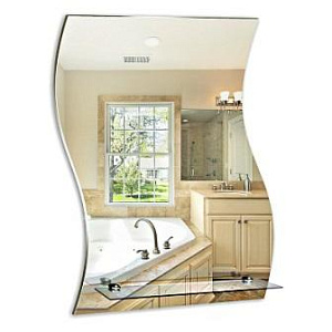 Зеркало MIXLINE Волна 430*590 с полкой, 1/1