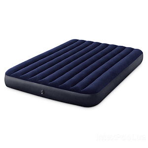 Кровать матрас FIBER-TECH, 152Х203Х25 СМ, INTEX CLASSIC DOWNY КВИН, 64759, 1/3