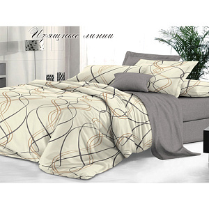 Комплект постельного белья Sateen De Luxe 2-спальный макси, изящные линии