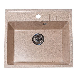 Мойка каменная GranAlliance G-21м 55х49см, песок, 1/1