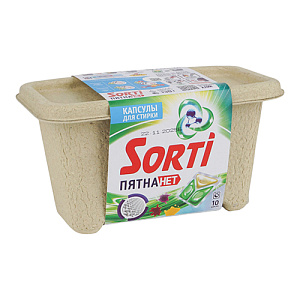 Капсулы для стирки Сорти Пятна нет 10шт, картон, 4/4