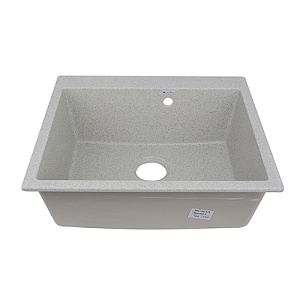 Мойка каменная GranAlliance G-80 60х52см, серый, 1/1