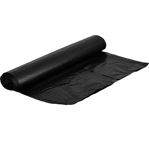 Мешки для мусора 120 л 10 шт 60мкр ПВД, черные, Стандарт, 1/, 33/40
