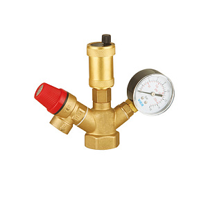 Группа безопасности котла латунь 1,5 бар мини VIEIR AQ1123А, 1/20
