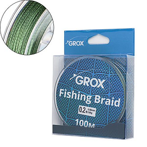 Плетенный шнур для рыбалки леска плетенка GROX 4X 0,08х100м 3,8кг, 1/300