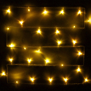 Гирлянда для дома  9,5м 100 ламп LED прозрач.пров.,8 реж, IP-20, Теплый белый (возможность соединения)