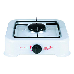 Газовая плита MAXTRONIC MAX-AO-001, 1 конфорка, 26,5х26,5см, без крышки, белая