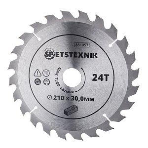 Диск пильный по дереву 210*30. 0*24T SPETSTEXNIK 1/25/50