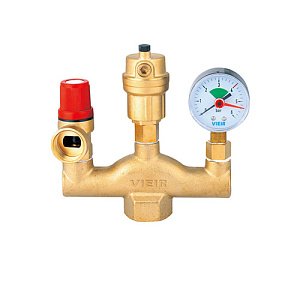 Группа безопасности котла латунь 3 бар VIEIR AQ1063, 1/20