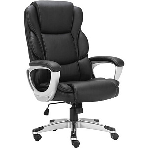 Кресло офисное BRABIX PREMIUM, Rest EX-555,  пружинный блок, экокожа, черное, 531938