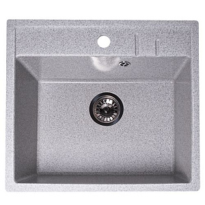 Мойка каменная GranAlliance G-21м 55х49см, серый, 1/1