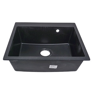Мойка каменная GranAlliance G-80 60х52см, черный, 1/1