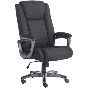 Кресло офисное BRABIX PREMIUM, Solid HD-005,  НАГРУЗКА до 180 кг, ткань, черное, 531822