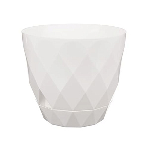 Горшок для цветов LAUREL D220 мм, 4,5 л с поддном, белый, SVIP, 1/10
