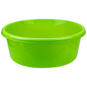 Таз пластм. круглый 11л, ярко-зеленый, 5/10