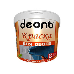 Краска акриловая для обоев 9,0 л В/Д, Деоль, супер белая, 1/1