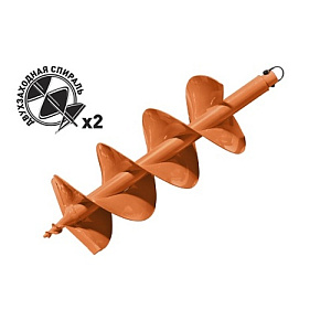 Шнек для грунта Carver GDB-250/2 двухзаходный, 20мм, 250мм, 80см