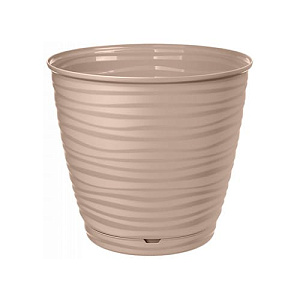 Горшок для цветов SAFFRON D 267 мм, 9,1 л с поддном, бежевый, SVIP, 1/9