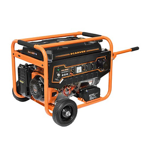 Генератор бензиновый CARVER PPG- 8000Е LT-190F, 6, 0/6, 5 кВт, 220В, бак 25л, кол/рук. медь