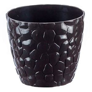 Горшок для цветов Камни d-260мм 8л коричневый ротанг, 1/12