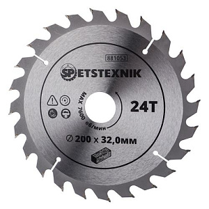 Диск пильный по дереву 200*32. 0*24T SPETSTEXNIK 1/25/50