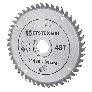 Диск пильный по дереву 190*30*48Т SPETSTEXNIK 1/25/50