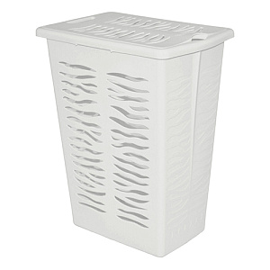 Корзина для белья 30 л Homver Rambai 221306821/03, 377х261х492 мм, светло-серая
