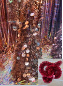Елка декоративная TINSEL "Изящный блеск" 50 см, Красный