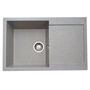 Мойка каменная GranAlliance G-40 77х49см, серый, 1/1