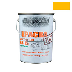 Краска МА-15 натуральная 6кг, ДАРАДА, ГОСТ желтый, 1/1