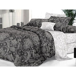 Комплект постельного белья Sateen De Luxe Евро, нуар