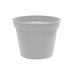 Горшок для цветов 1.2 л Homver Mint 221611935/03, 150 мм, с поддоном, серый