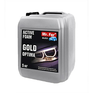 Автошампунь Mr. Far Auto Gold Optima для бесконтактной мойки, расход на машину 60-100г, 5кг ПНД, 1/1