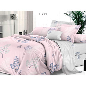 Комплект постельного белья Sateen De Luxe Евро, см, наволочки 2 шт 50х70 см, винс