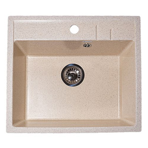 Мойка каменная GranAlliance G-21м 55х49см, бежевый, 1/1
