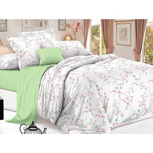 Комплект постельного белья Sateen De Luxe 1,5-спальный, наволочки 2 шт, 50х70 см, ксения